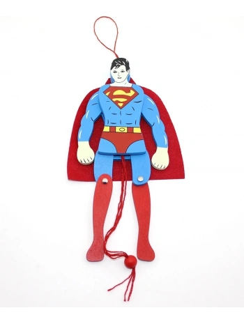 Ahşap Salanan Süperman Figürü Alk1194