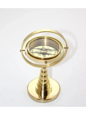 Pirinç Masa Üstü Pusula 2844