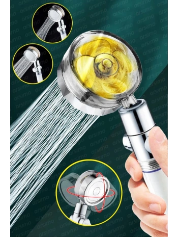 Duş Başlığı Turbo Pervaneli Serinletici Tasarım