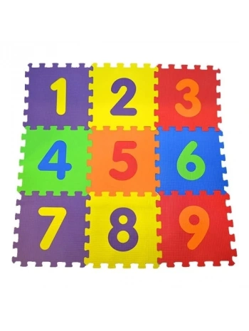 9 Parça Çocuk Oyun Karosu Eva Puzzle Yer Matı Sayılar Eğitici Oyun Halısı
