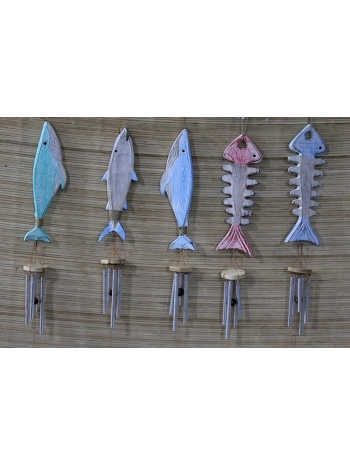 Ahşap Balıklı Metal Çan No:5