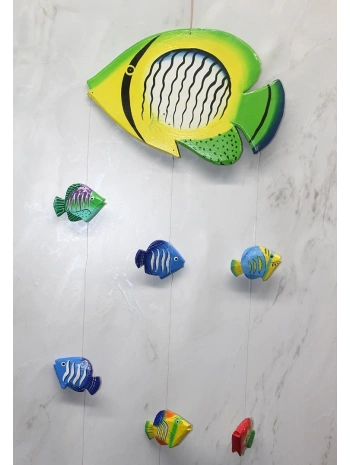 Ahşap Balıklı Rüzgar Çanı Sayang-2