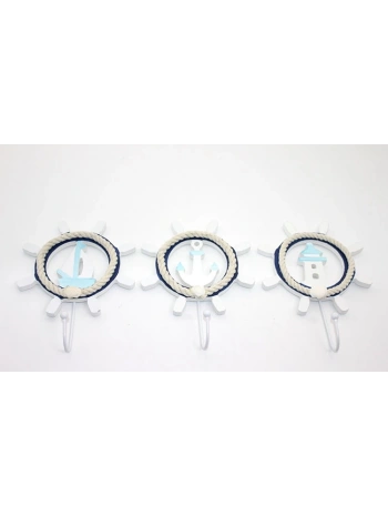 Ahşap Marin Dümenli Askılık Alk2476