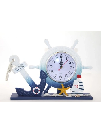 Ahşap Marin Dümenli Saat Alk2454