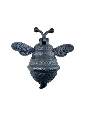 Antika Tarz Dekoratif Pirinç Arı Kapı Tokmağı, Taktak - Büyük, 163x150mm, Oksit