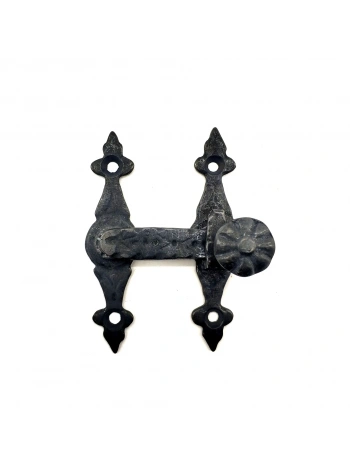 Antika Tarz Dekoratif Pirinç Kapı, Pencere Mandalı - 82x65 Mm, Oksit