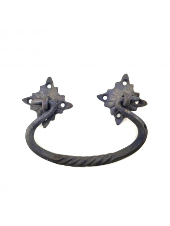 Antika Tarz Dekoratif Pirinç Kazan Kulbu - 90x130 Mm, Oksit