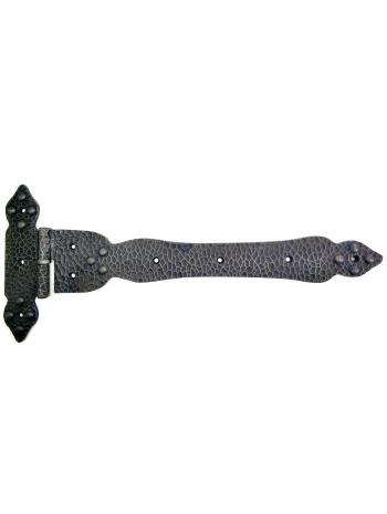 Antika Tarz Dekoratif Pirinç Kuyruklu Yönlü Dövme Menteşe - Battal, Oksit