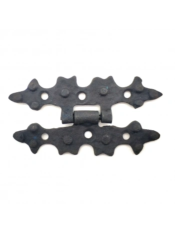 Antika Tarz Dekoratif Pirinç Yıldız Menteşe - 84x44 Mm, Oksit