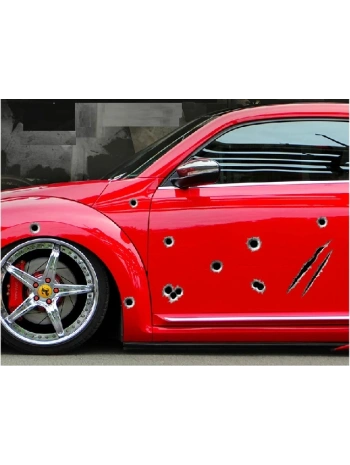 Araba Çıkartmaları 3d Kurşun Delik Sticker