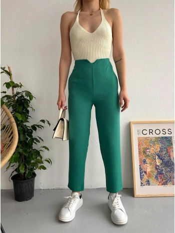 Atlas fletolu pantolon petrol yeşili