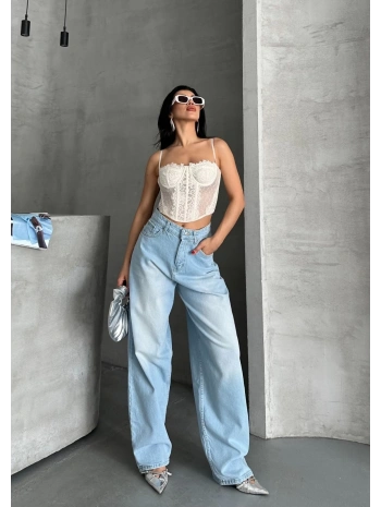 Baggy süper taş bıyık yıkama buz mavi d2007