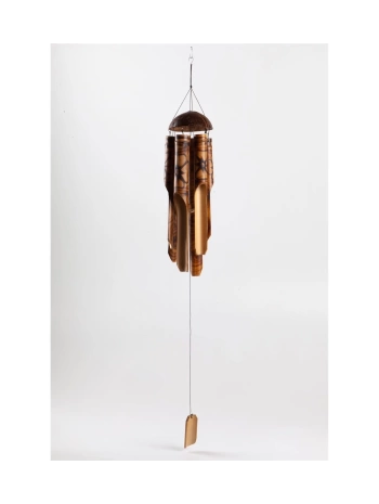 Bambu Coconat Kafalı Rüzgar Çanı 30 Cm