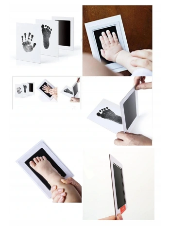 Bebek El Ayak Izi Fotoğraf Çerçevesi El Ayak İzi Kalıbı Seti