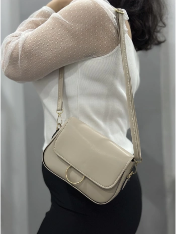 Bej cilt mossi çanta