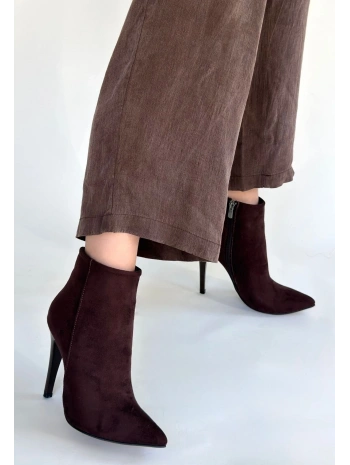 Blan Acı Kahve Süet Topuklu Bot