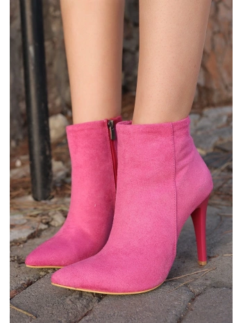 Blan Fuşya Süet Topuklu Bot