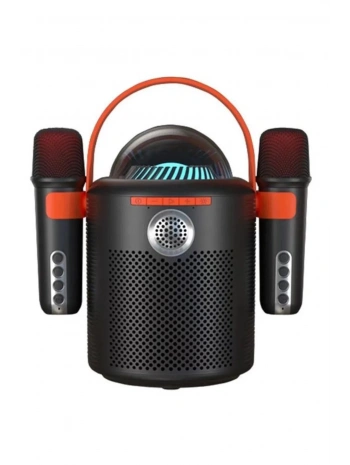 Bluetooth Aile Parti Seti Kablosuz Çift Mikrofon 6 Ses Degıstırme Siyah