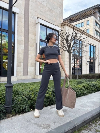 Bol paça pantolonlu alt üst takım