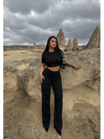 Bol paça pantolonlu alt üst takım