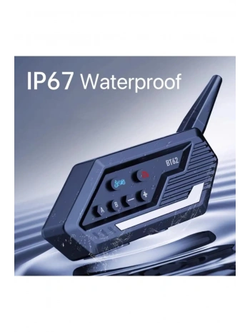 Bt62 Motosiklet Kask Kulaklığı Bluetooth Intercom 2 Intercom Bağlantılı