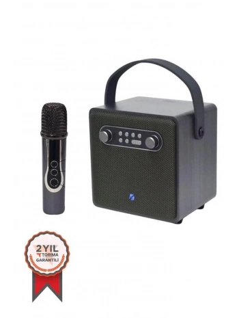 Bts-1688 Yeşil Mikrofonlu Karaoke Bluetooth Hoparlör