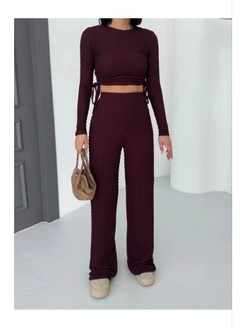 Bubble alt üst takım bordo pt510446