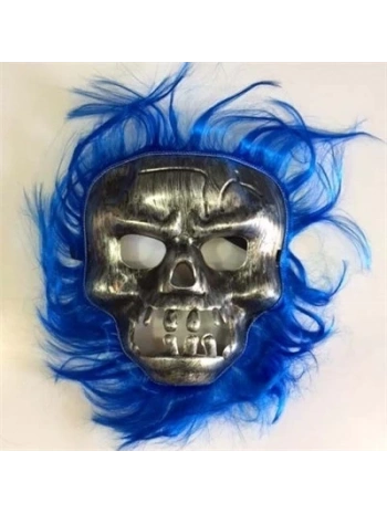 Cadılar Bayramı Lacivert Saçlı Maske