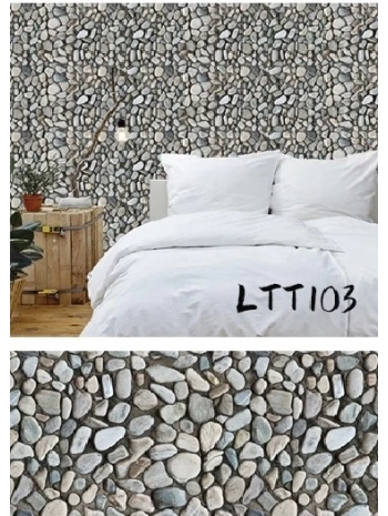 Çakıl Taşı Desenli Yapışkanlı Kaplama Kağıdı  Büyük Boy 3 Metre