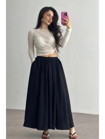 Cepli keten etek siyah kz24