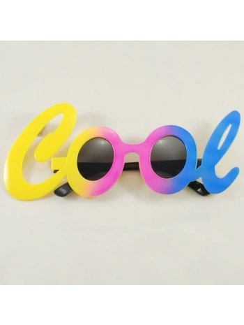 Cool Yazılı Rengarenk Parti Gözlüğü 21x8 Cm