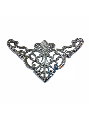 Dekoratif Köşe Süsü, Köşelik - Büyük, 31x55mm, Nikel, 100 Adet