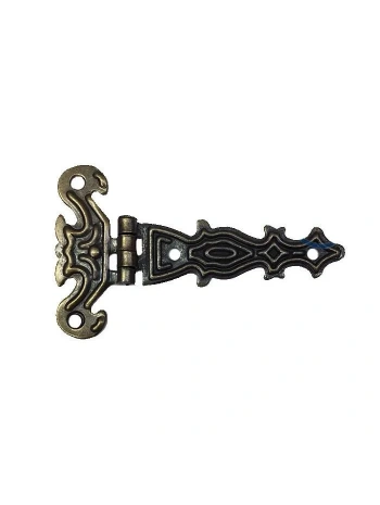 Dekoratif, Sac Tek Kuyruklu Menteşe - 40x68 Mm, Küçük, Antik, 100 Adet