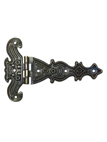 Dekoratif, Sac Tek Kuyruklu Menteşe - 69x102 Mm, Büyük, Antik, 1 Adet