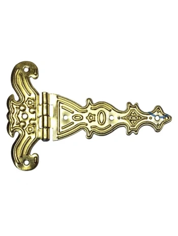 Dekoratif, Sac Tek Kuyruklu Menteşe - 69x102 Mm, Büyük, Sarı, 100 Adet