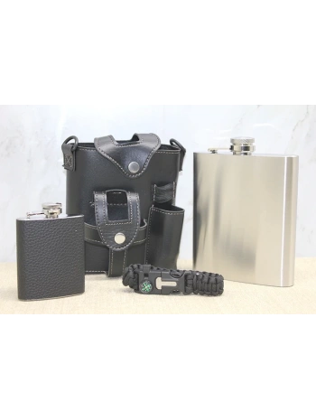 Deri Kılıflı Matara Seti Alk3929