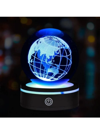Dünya Tasarımlı Usb&039li Dönen Cam Küre