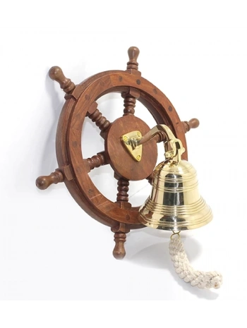 Duvara Asmalı Dümenli Pirinç Çan 4725