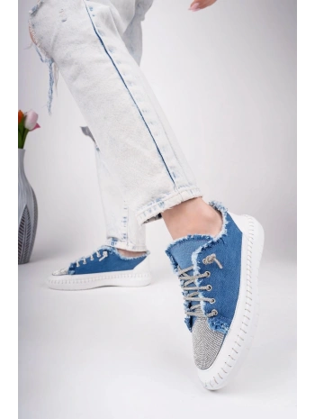 Enber Mavi Kot Bağcıklı Spor Ayakkabı