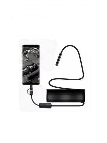 Endoskop Yılan Video Kamera Led’li 10 Metre 7 Mm Sert Kablo