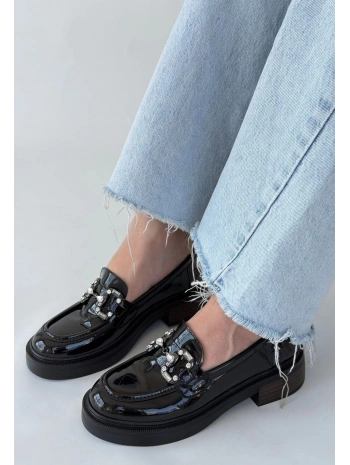 Ertin Siyah Rugan Oxford Ayakkabı