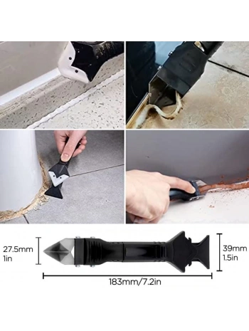 Fayans Derz Silikon Kazıyıcı Sıyırıcı Ve Uygulayıcı Aparat 3 Ü 1 Arada