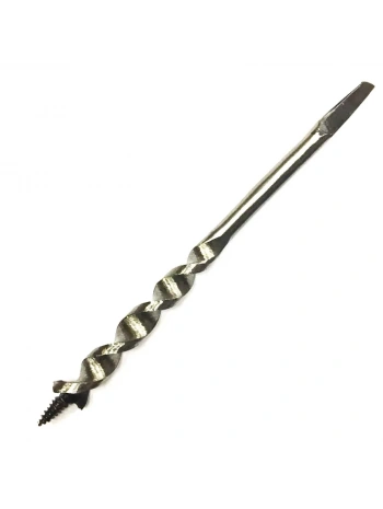 Fenerli Ahşap Burgu El, Matkap Ucu - Dört Köşe 22 Mm