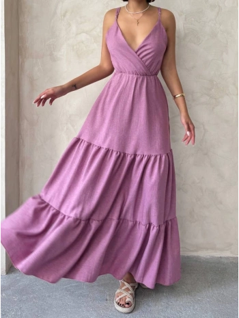 Fırfırlı katlı elbise s255049