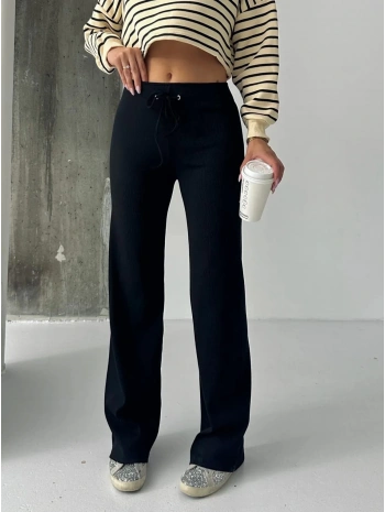 Fit comfort siyah salaş pantolon A6011