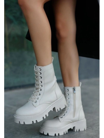 Flona Bej Cilt Bağcıklı Bot