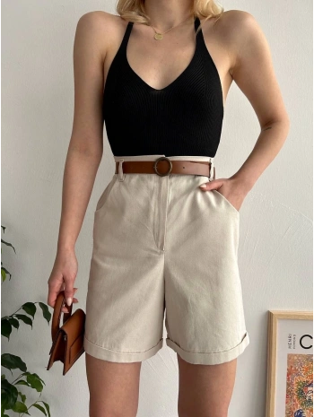 Gabardin kumaş şort