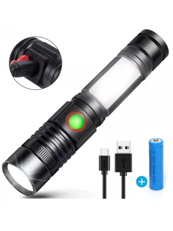 Geniş Açılı P50 Led Şarjlı El Feneri  Wt-601