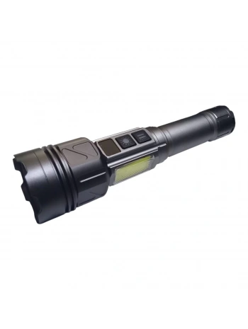 Gold-police Gp-282 Uzun Menzilli Güçlü Şarjlı 10000 Lümen El Feneri 11 Mod Çakar Işıklı Kırmızı-mavi-yeşil Led