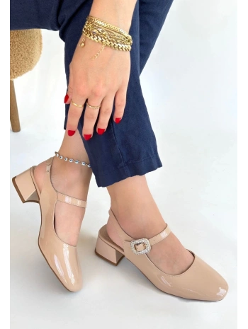 Gowe Nude Rugan Topuklu Ayakkabı